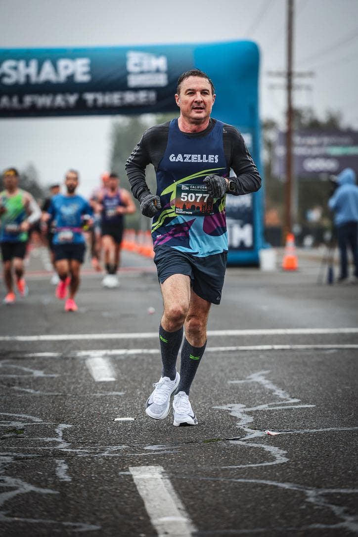 Glen Lubbert racing at the California International Marathon